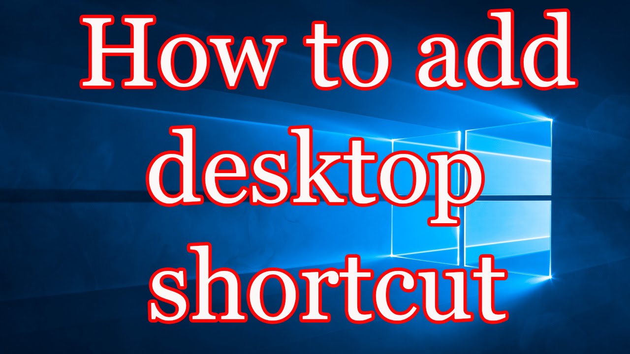 how to create a shortcut on windows10